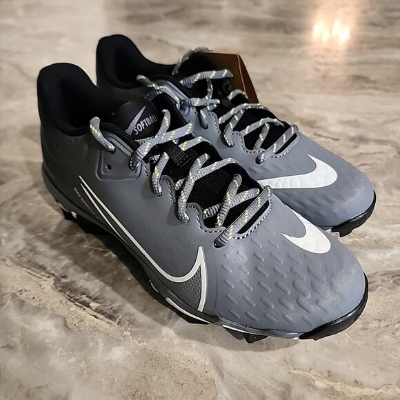 Nike Hyperdiamond 4 Keystone Black Grey Softball Cleats Women’s 6.5 CZ5918-007 - Picture 1 of 8